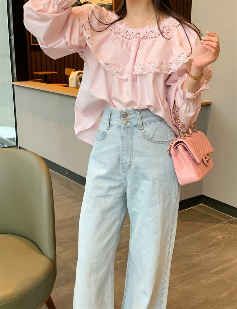 レディース　　シャツ　トップス Bunong 芸術的な レトロ 糸 染め リネン 長袖 シャツ レディース ゆったり 春夏 スタンドカラー カジュアル
