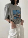 気質レトロおしゃれカジュアルTシャツ (T)