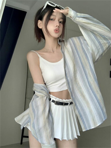 気質レトロおしゃれ日焼け止めシャツ/ブラウス (T) 気質レトロおしゃれ日焼け止めシャツ/ブラウス (T)