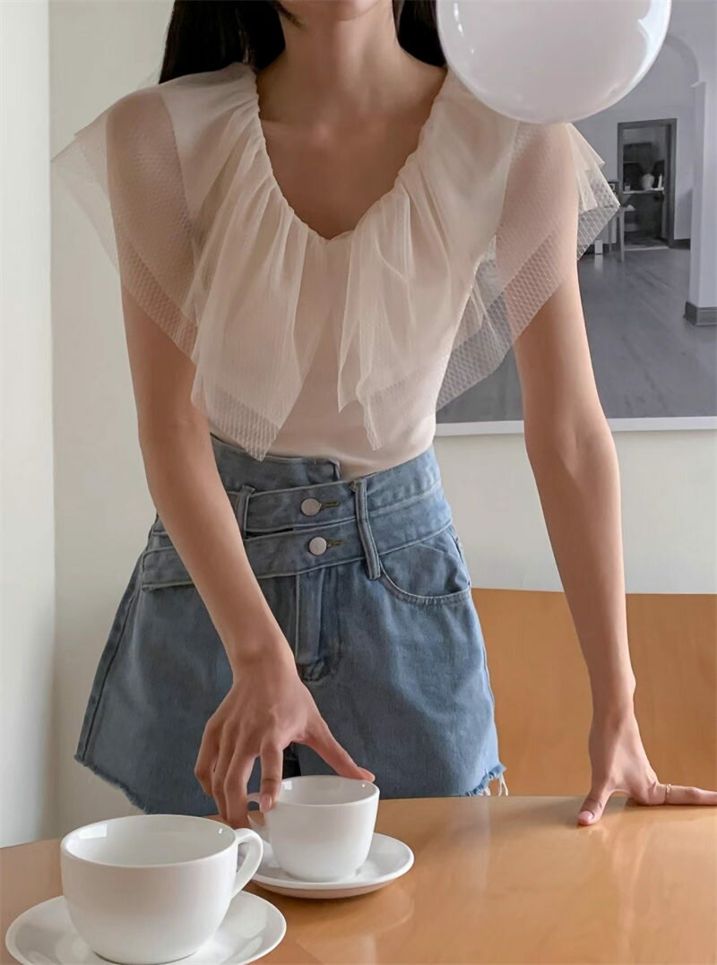 気質レトロおしゃれカジュアルTシャツ (T)