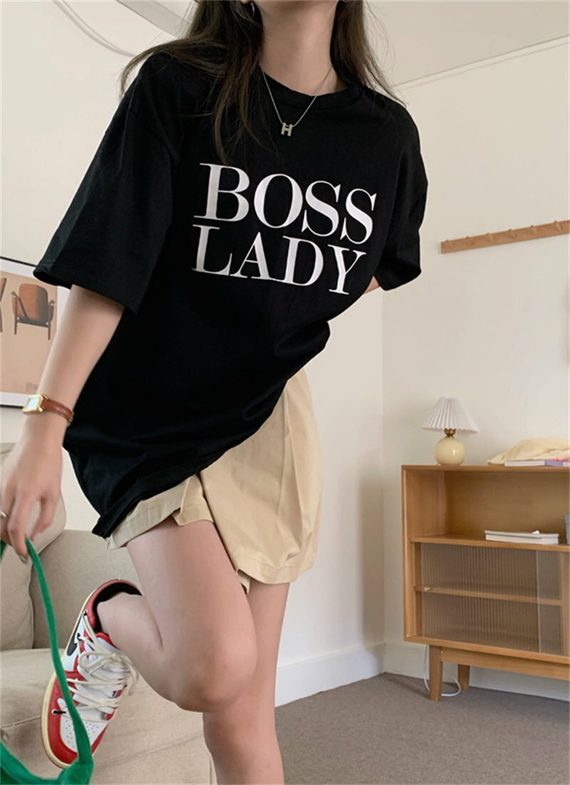 気質レトロおしゃれカジュアルTシャツ (T)