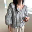 気質レトロおしゃれカジュアルニットカーディガン (T)