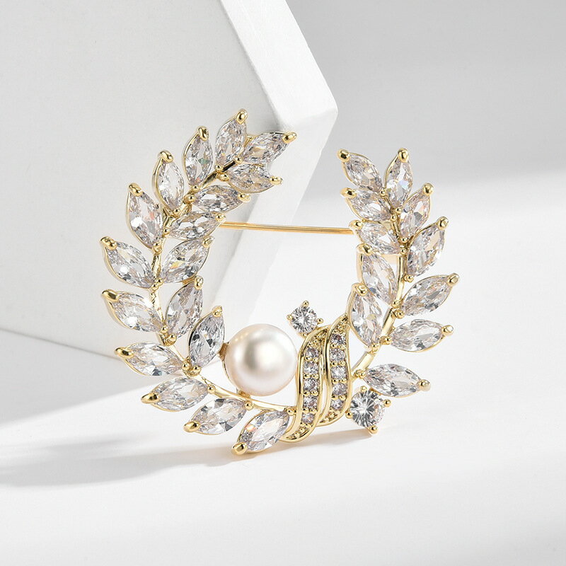 ブローチ スカーフクリップ ピン アクセント スカーフ留め (T)