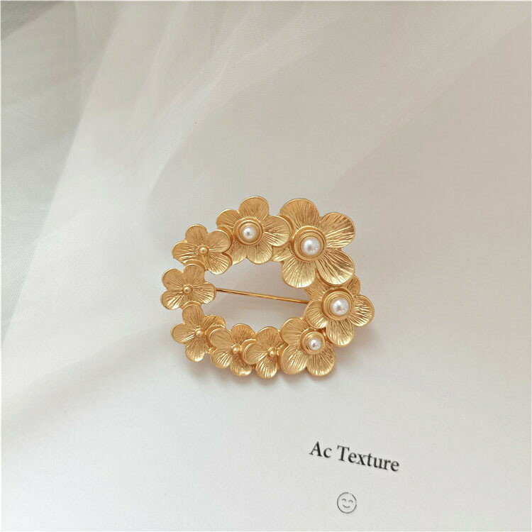 ブローチ スカーフクリップ ピン アクセント (T)