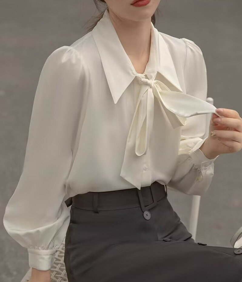 通勤シャツ ブラウス 長袖シャツ (T)