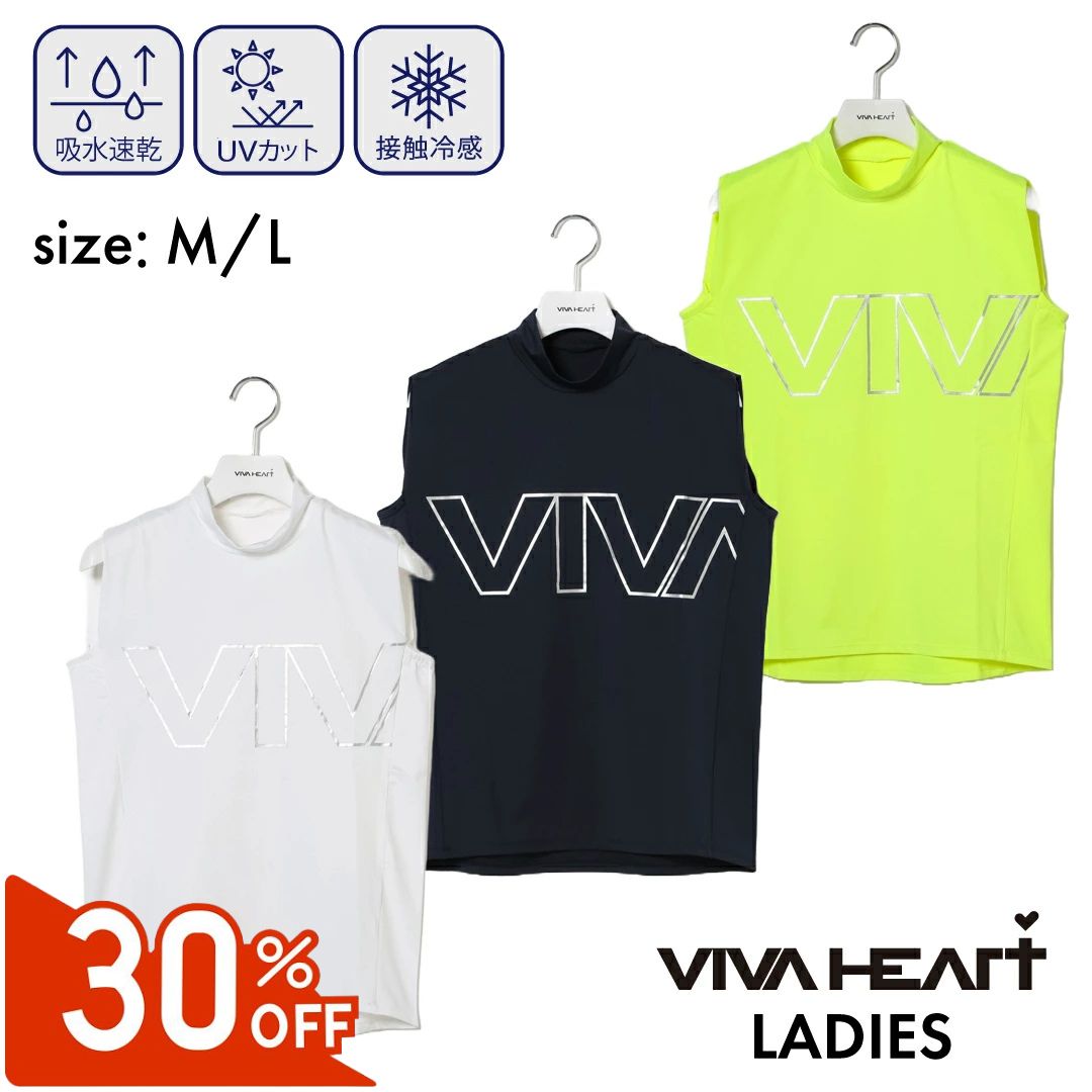 【2点購入で5％OFFクーポン対象】【30％OFFセール】VIVA HEART ゴルフウェア ノー...