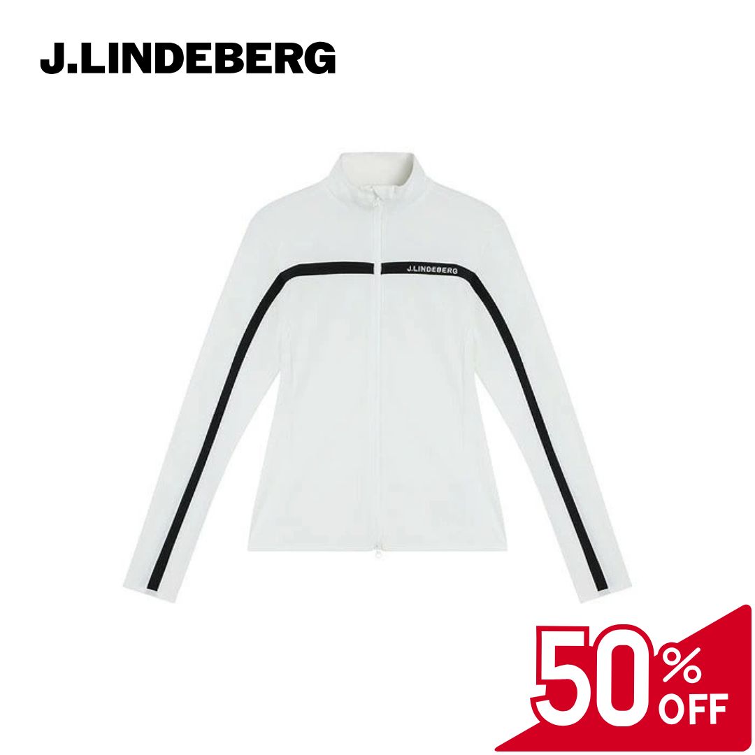【2点購入で5％OFFクーポン対象】【50％OFFセール】J.LINDEBERG ミッドレイヤー 長袖 ジャージ ナイロンジャケット アウター バックブリッジ ジェイリンドバーグ レディース レディースウェア ゴルフ ゴルフウェア スポーツウェア アウトドア 秋冬 吸水速乾 防寒 36 38 40