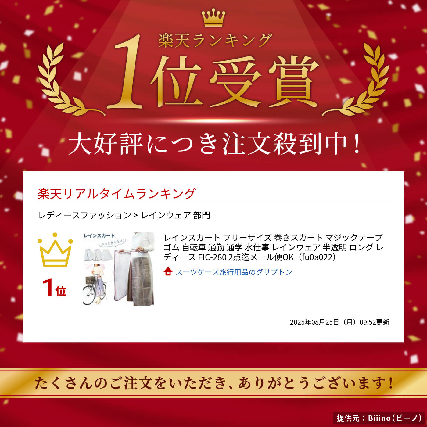 ＼楽天1位／レインスカート フリーサイズ 巻きスカート マジックテープ ゴム 自転車 通勤 通学 水仕事 レインウェア 半透明 ロング レディース FIC-280 2点迄メール便OK（fu0a022）