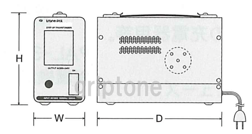 スワロー電機 変圧器 海外旅行 アップトランス PAL-1500UK 保証付 AC100V⇒昇圧⇒240V（容量1500W）（og0a028） griptone-10005045 スーツケース旅行用品のグリプトン サンプル画像2