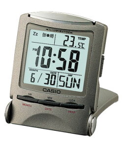 CASIO カシオ トラベルクロック 置時計 デジタル 目覚まし時計 メタリックグレー 保証付 PQ-50J-8 (hi0a162)*バレンタイン ギフト
