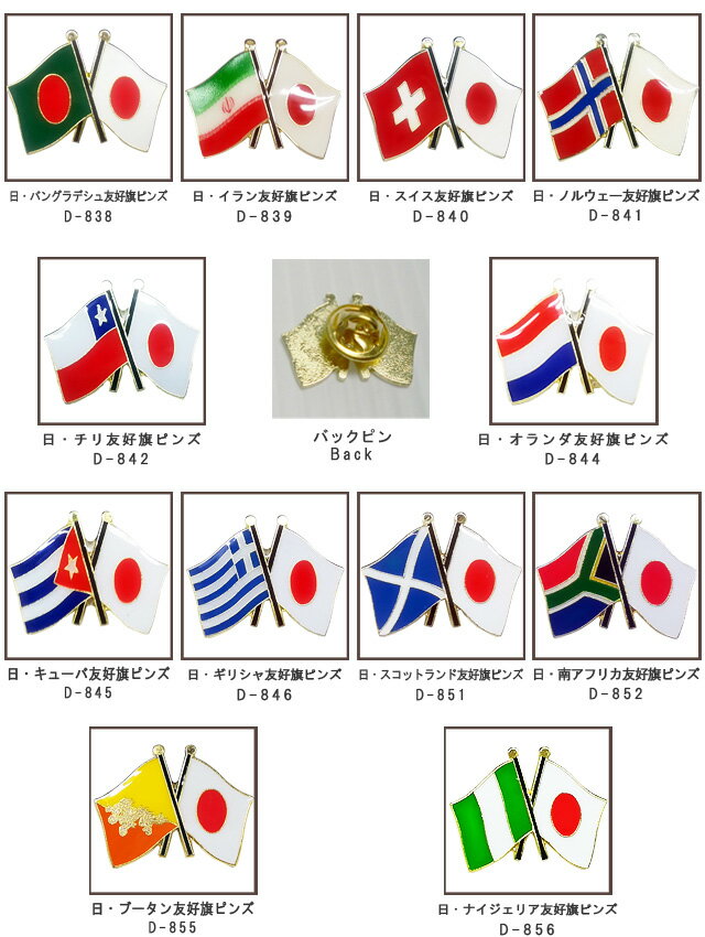 ＼楽天1位/日本と各国の友好旗ピンズ D-83...の紹介画像3