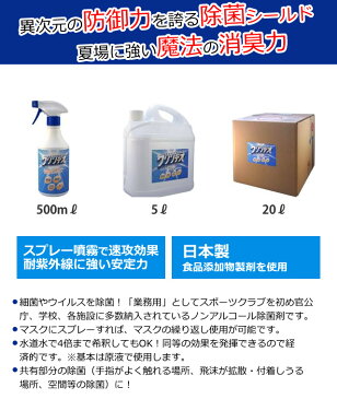 【取り寄せ】ノンアルコール除菌 消臭剤 細菌・ウイルス対策 感染予防 クリンデオ 20L 日本製 消臭 除菌剤 次亜塩素酸 アルコールフリー NT-HB1(ni1a020)