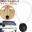ダイヤル式 南京錠 ワイヤー 30cm 丸型 3桁 ロック 鍵 紛失防止 ナンバー可変式 ダイヤルロック トラベル ロッカー 暗証番号 小型 長い 丸い 簡単 簡易 小さい ケーブルロック 黒 旅行 外旅行 GPT 12点迄メール便OK(gu1c411)