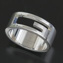 グッチ GUCCI ブランデッド Gロゴ リング 17.5号 SV925 メンズ●指輪 新品仕上済 4262A【中古】