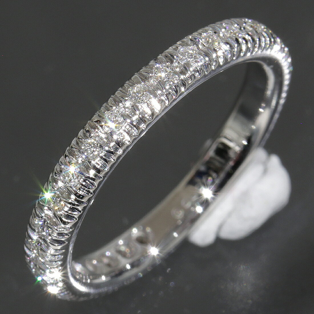 樂天商城 - グッチ ダイヤ リング 8.5号 K18WG エタニティ 2.7mm 新品仕上済●指輪 750 2.9g GUCCI 6092A【中古】