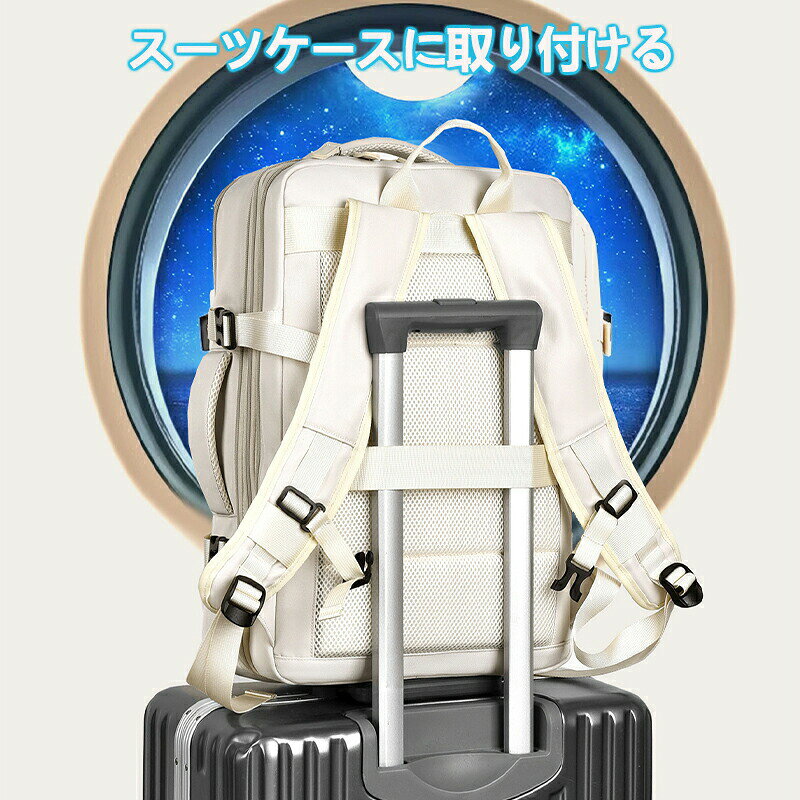 大容量リュック機内持ち込み ビジネスリュック 旅行リュック レディース メンズ 防水 2WAY リュックサック 旅行カバン 多機能リュック grk24-10018591 GRK サンプル画像3