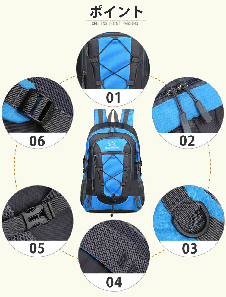 【100円+最大P5オフ】登山リュック 旅行バッグ 大容量 メンズ アウトドア 贈り物 スポーツ レディース プレゼント 軽量 送料無料登山バッグ 防災リュック リュック バックパック 防水バッグ 撥水 grk24-10018592 GRK サンプル画像3