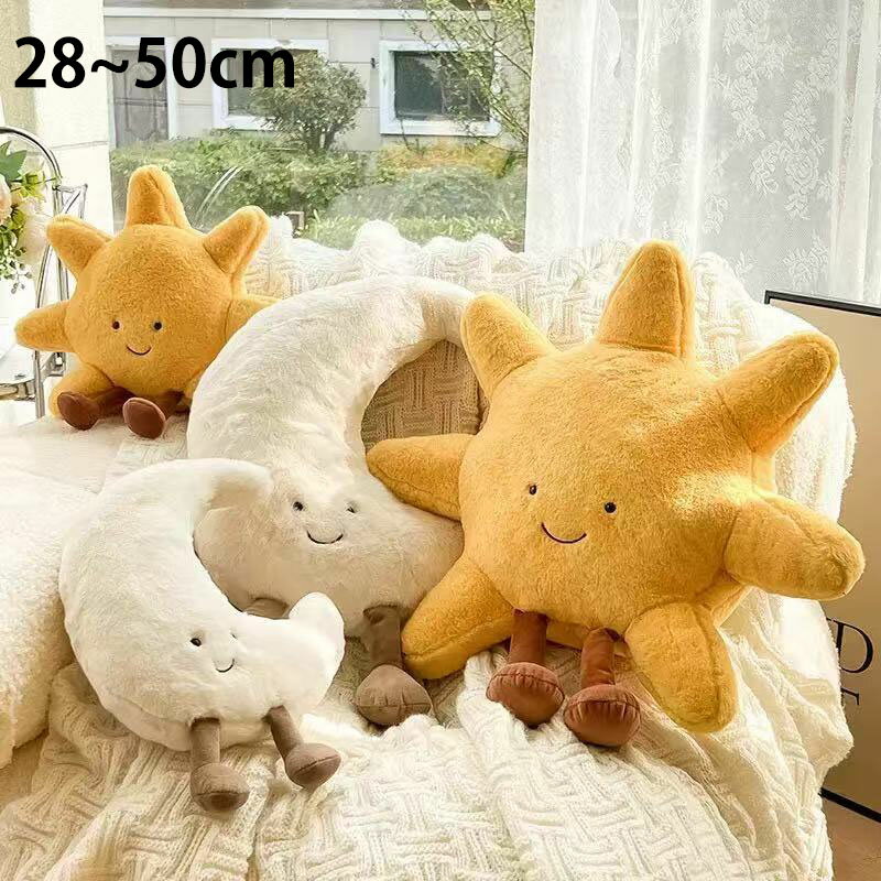 乐天商城 - 【28-50cm】ぬいぐるみ 太陽 月 日 sun moon 抱き枕 クッション インテリア 子供 おもちゃ 可愛い 彼女に ふわふわで癒される 柔らか 心地いい プレゼント ギフト