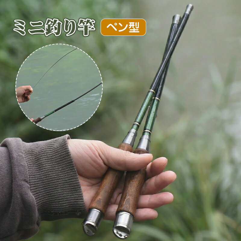 樂天商城 - ペン型 釣り竿 釣竿 ポール ミニ 釣り コンパクトロッド 携帯 便利 初学者対応　初学者セット ミニサイズ