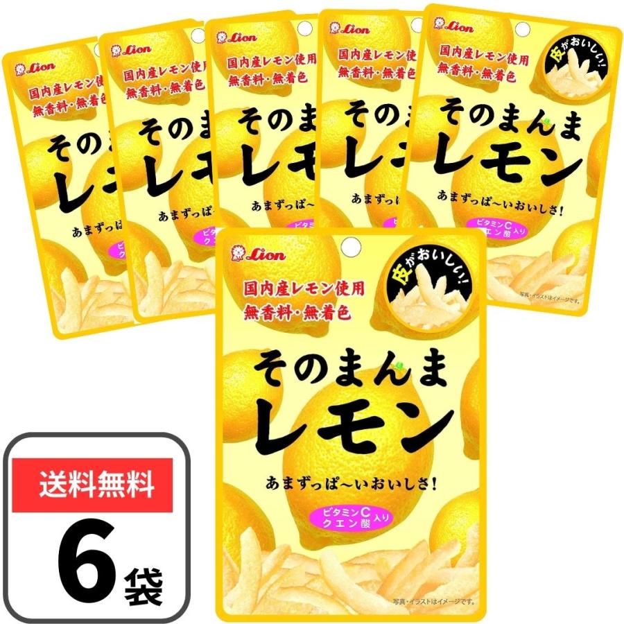 そのまんまレモン 6袋 ライオン菓子 ドライフルーツ そのまんま檸檬