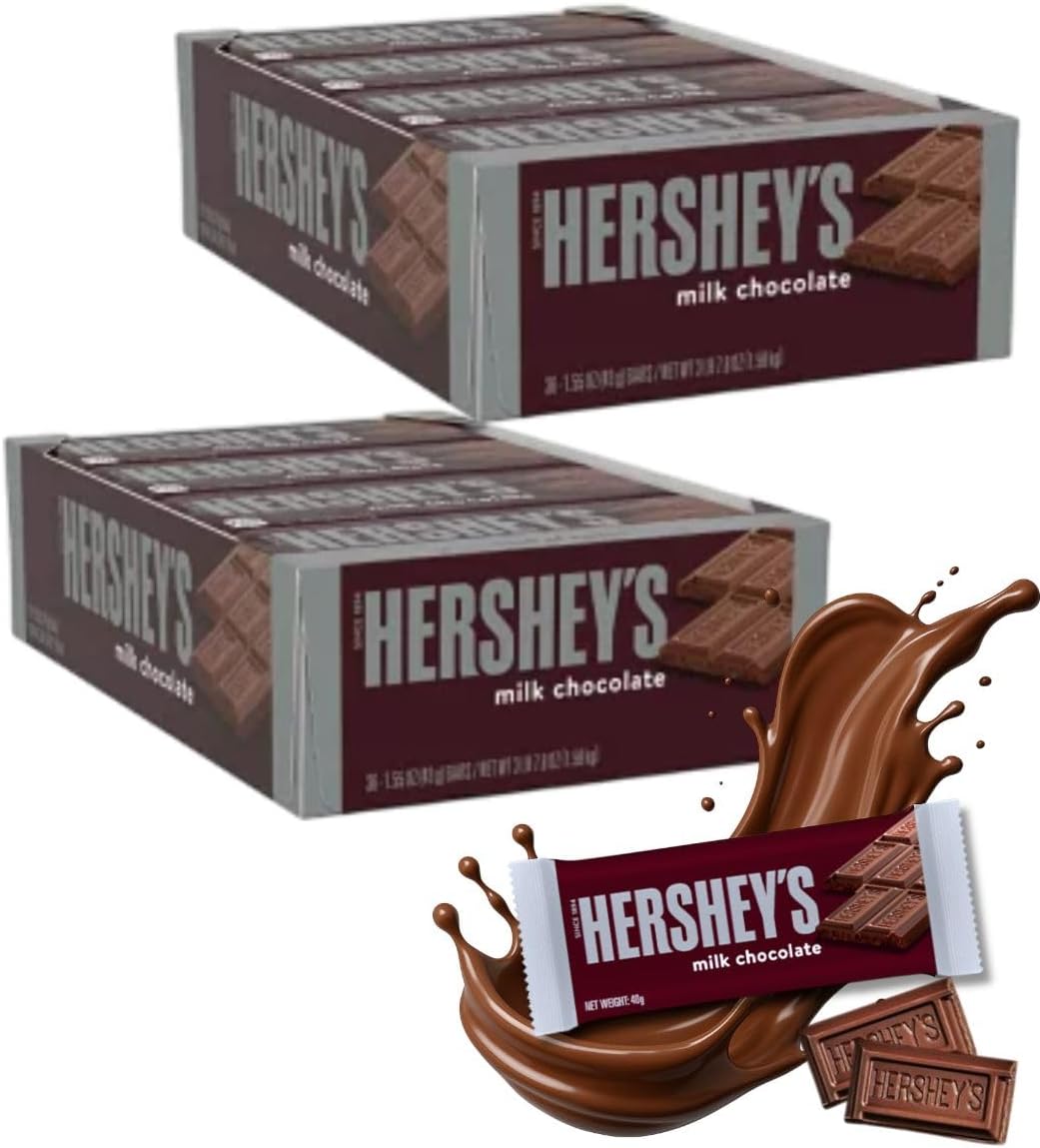 【箱買い】ハーシー 板チョコ ミルクチョコレート バー 40g×48枚（2箱 1920g） ハーシーズ HERSHEY’S ..