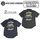エースカフェロンドン ワークシャツ バイク クローバー ロゴ おしゃれ ツーリング メンズ レディース プレゼント ace cafe london ACE CAFE ワークシャツ Live to Ride AC00WH
