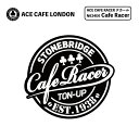 ACE CAFE エースカフェロンドン デカール ステッカー Racer レーサー フラッグ Flag バイク クローバー ロゴ おしゃれ ツーリング メンズ レディース N024DE ACE CAFE RACER デカール プレゼント