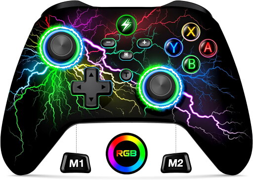 【楽天スーパーSALE対象】 Switch コントローラー 9色RGBライト プログラム編集機能 背面ボタン付き 無線 スイッチ プロコン ワイヤレス ジャイロセンサー搭載 有機ELモデル AOM-78 【楽天スーパーSALE対象】 Switch コントローラー 9色RGBライト プログラム編集機能 背面ボタン付き 無線 スイッチ プロコン ワイヤレス ジャイロセンサー搭載 有機ELモデル AOM-78