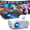 プロジェクター 小型 天井投影可能 20000LM 1080P 5G 2.4G WiFi Bluetooth5.3 搭載 台形補正 HiFiスピーカー内蔵 AP...