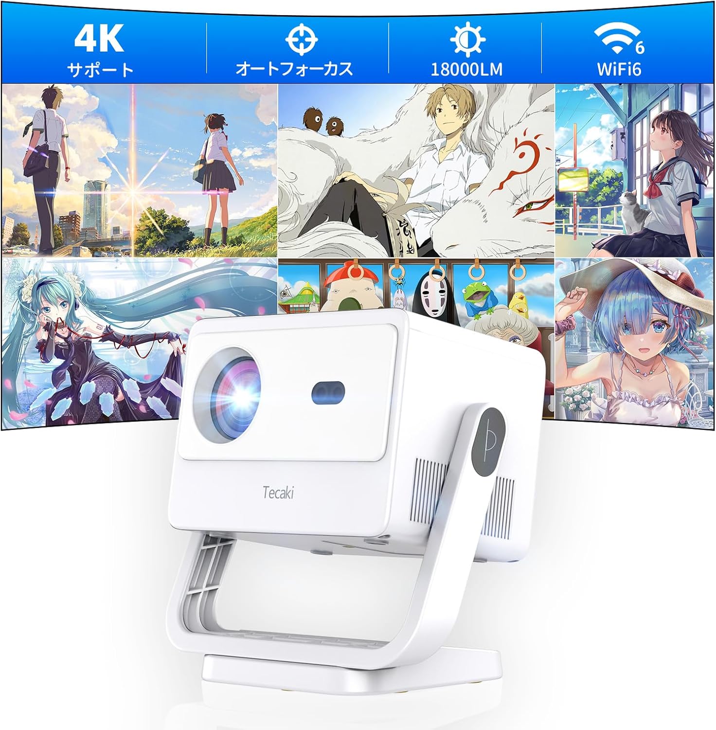 ץ   4Kб ŷ 18000LM WiFi6 180ž ȥե ư ۡץ...