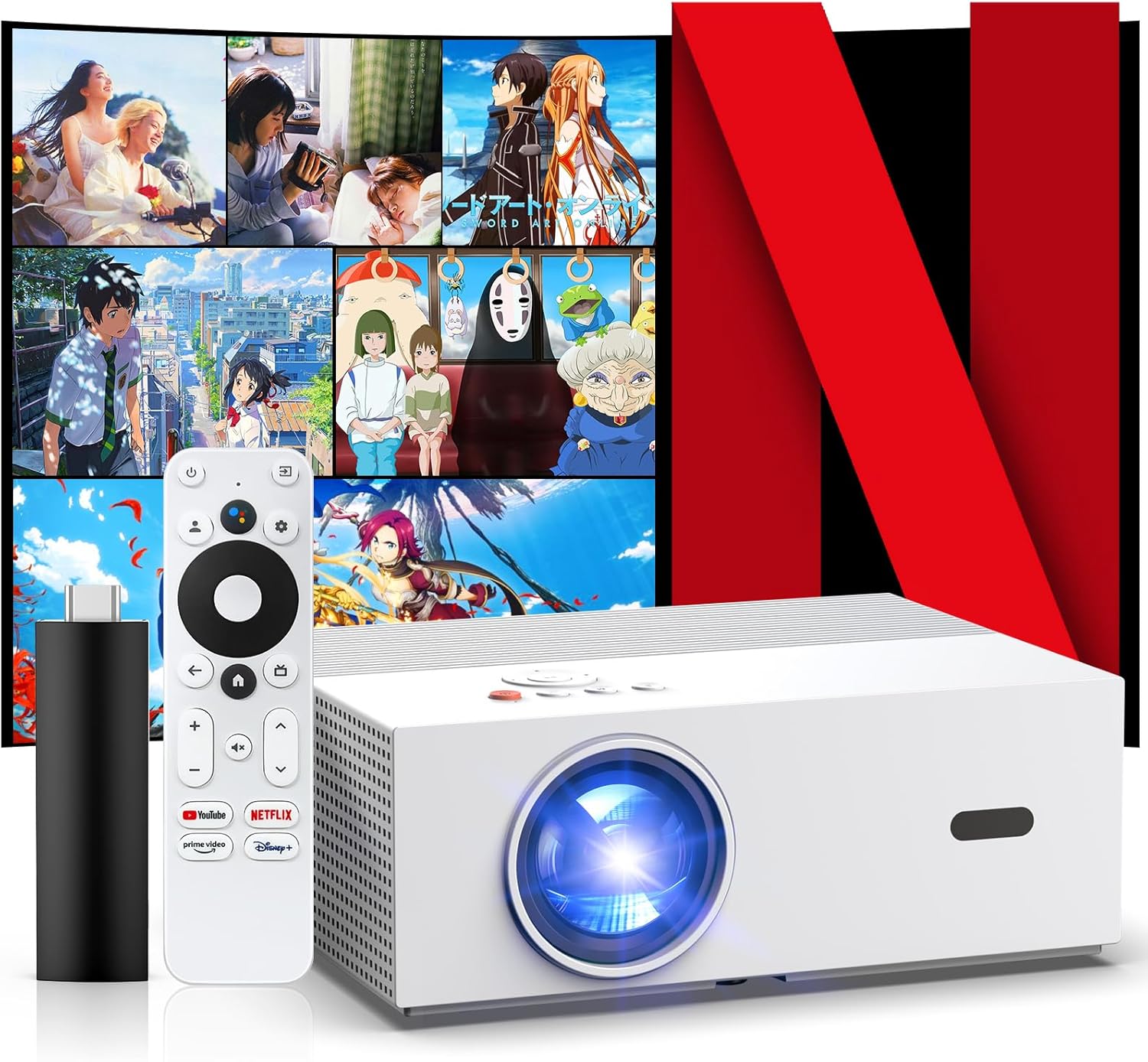 【楽天スーパーSALE対象】プロジェクター 30000LM 4K対応 オートフォーカス 自動台形補正 WiFi6 Bluetooth5.4 300インチ大画面 スマホ/PC/ゲーム機接続可 ホームプロジェクター APJ-149