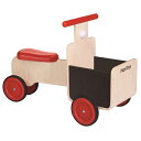 プラントイ 木のおもちゃ デリバリーバイク 乗物 クラクション 荷物入れ 木製玩具