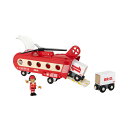 BRIO ブリオ 木製レール カーゴヘリコプター 木のおもちゃ パイロット 赤色 木製玩具 知育玩具