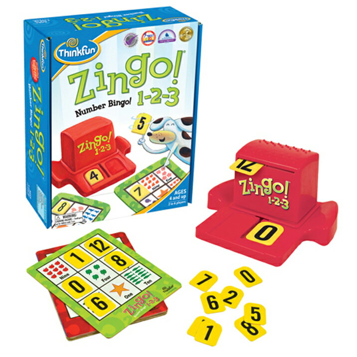 シンクファン 知育玩具 ジンゴ 1-2-3 シンクファン ThinkFun Zingo 英語学習 数字 ビンゴゲーム 脳トレ 知育玩具 ボードゲーム