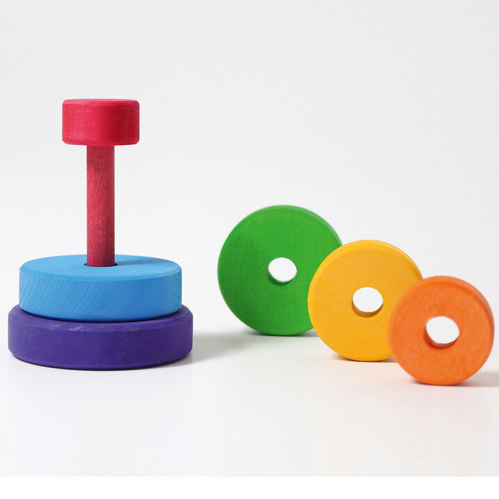 グリムス 木のおもちゃ スタッキングタワー小 積み木 木製玩具 知育玩具 2