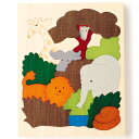 ジョージラック 2重パズル アフリカ 木のおもちゃ 動物 木製パズル 知育玩具 イギリス GeorgeLuckPuzzle ジョージ・ラック 【あす楽対応】