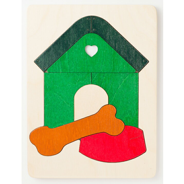 Rakuten - ジョージラック 2重パズル いぬ小屋 木のおもちゃ 犬 木製パズル 知育玩具 イギリス GeorgeLuckPuzzle ジョージ・ラック