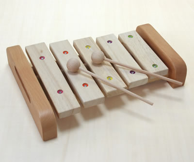 木のおもちゃ　楽器玩具　シロフォン　木琴　ブナ材