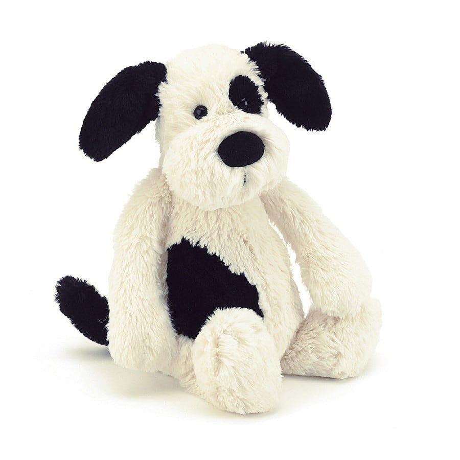 ジェリーキャット バシュフルアニマル パピー M いぬ ぬいぐるみ かわいい Jellycat Bashful Black & Cream Puppy Medium 31cm 犬