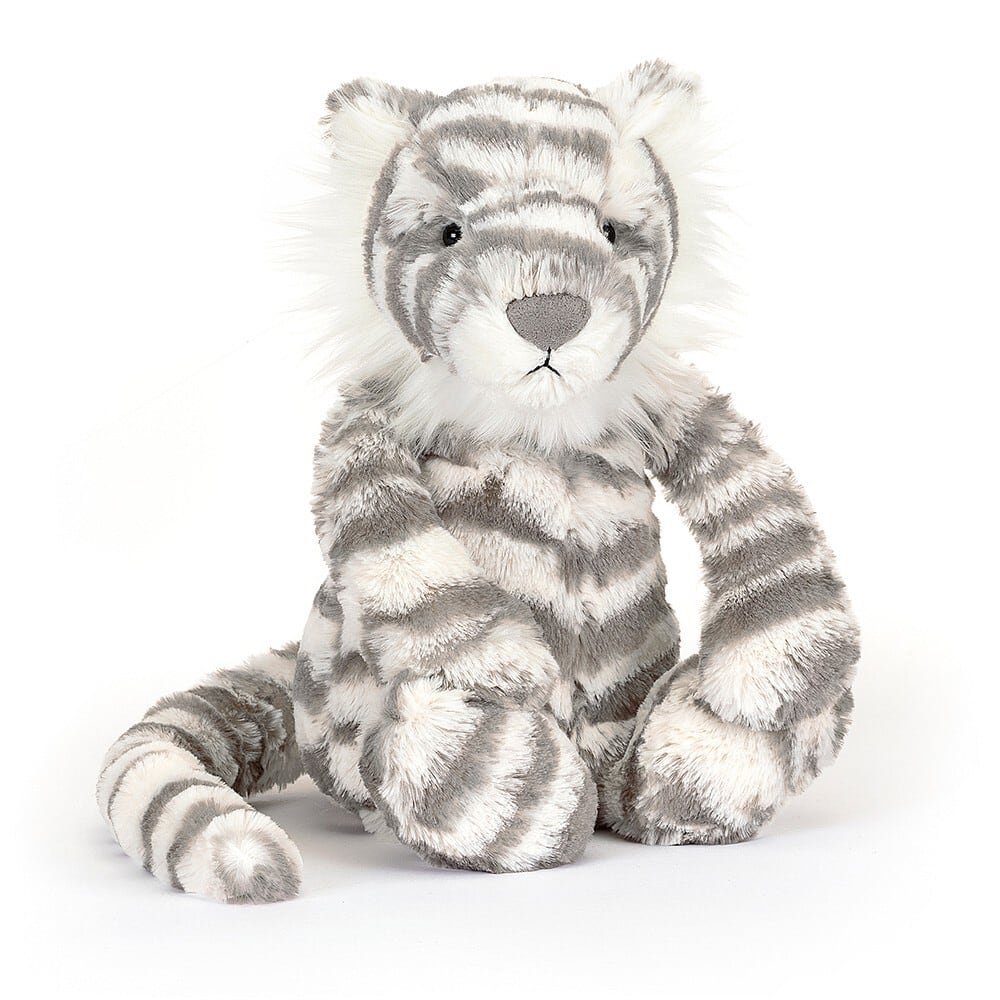ジェリーキャット バシュフルアニマル ホワイトタイガー M ぬいぐるみ とら 白虎 かわいい Jellycat Bashful Snow Tiger Medium 31cmのサムネイル