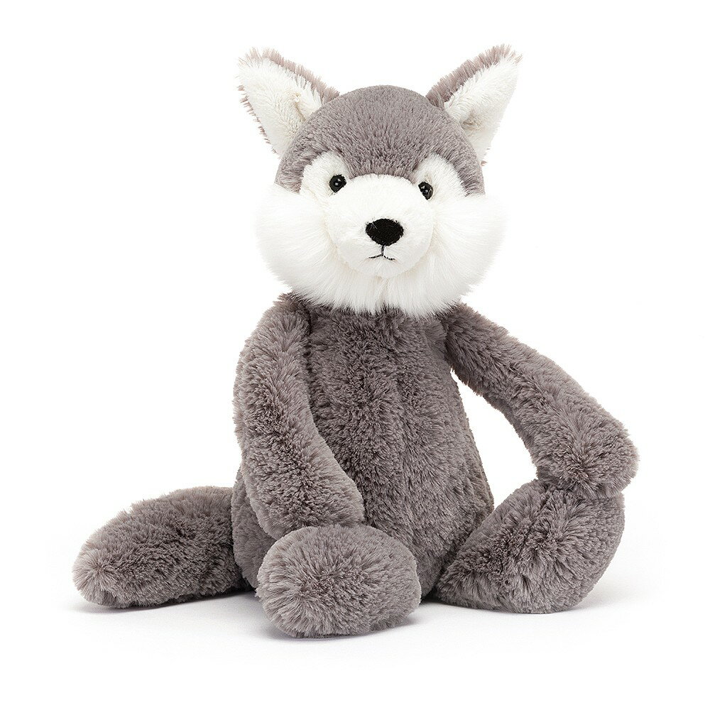 ジェリーキャット バシュフルアニマル オオカミ M ぬいぐるみ 狼 かわいい Jellycat Bashful Wolf Medium 31cm