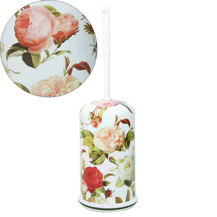 樂天商城 - トイレブラシ立て トイレブラシスタンド 陶器 収納 ローズ 薔薇 バラ ホワイト おしゃれ 華やか かわいい ロイヤルアーデン
