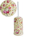 トイレブラシ立て トイレブラシスタンド 陶器 収納 花柄 ローズ 薔薇 バラ イエロー おしゃれ 華やか かわいい ロイヤルアーデン(3)