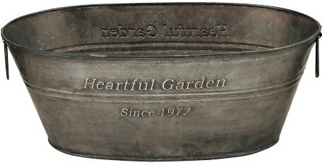 プランター ブリキ おしゃれ ポット 横長リング 取っ手付 小 アンティーク 鉢 ガーデニング フラワーアレンジメント 花器 コンポートのサムネイル