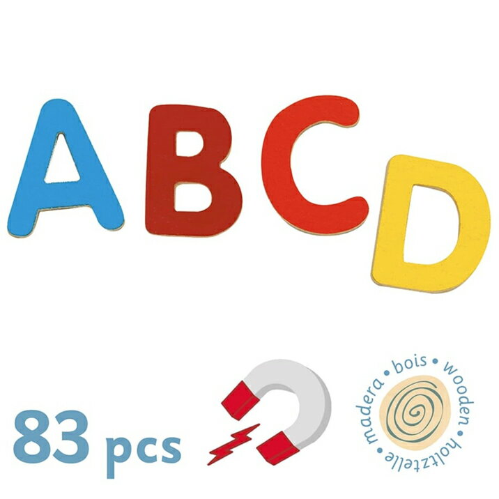 DJECO ジェコ アルファベット マグネットネット ABC 83スモールレターズ 英語 木のおもちゃ おしゃれ かわいい 知育玩具 カラフル 2