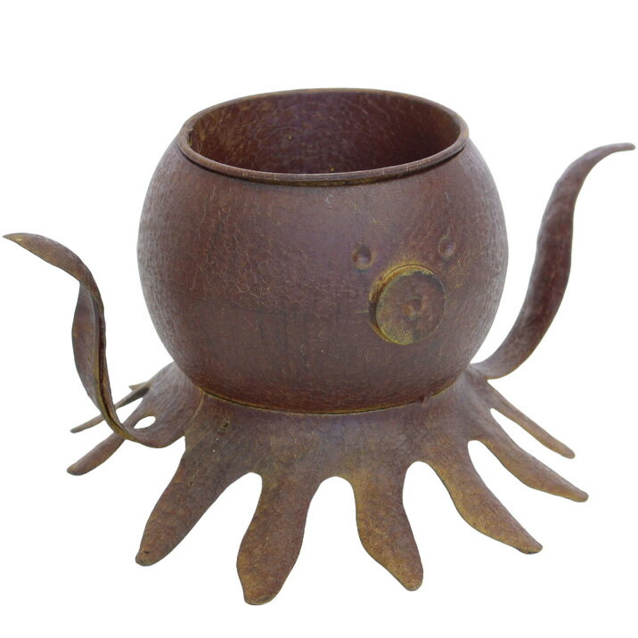 ブリキ オクトパス プランター タコ ポット 2号鉢 多肉植物 観葉植物 ブリキ鉢 植木鉢 室内 ガーデンオ..