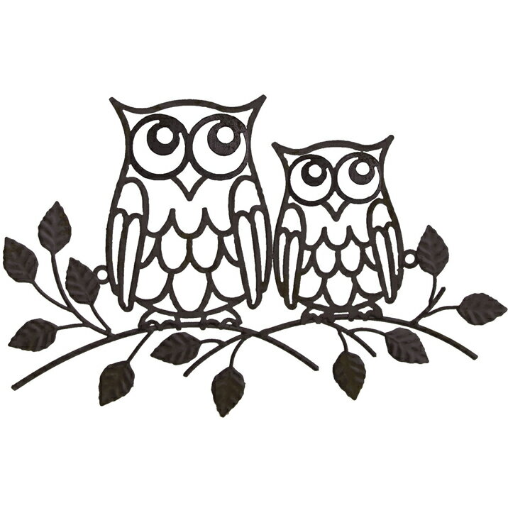 アイアンウォールデコレーション フクロウ 壁飾り 壁面インテリア ウォールデコ オウルウォールデコレーション かわいい おしゃれ ふくろう雑貨 アンティーク