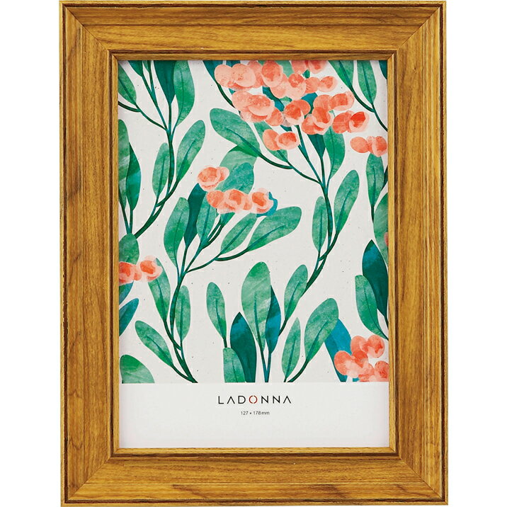 フォトフレーム おしゃれ (AVANTI) 2L判 木目調 ブラウン シンプル 写真立て