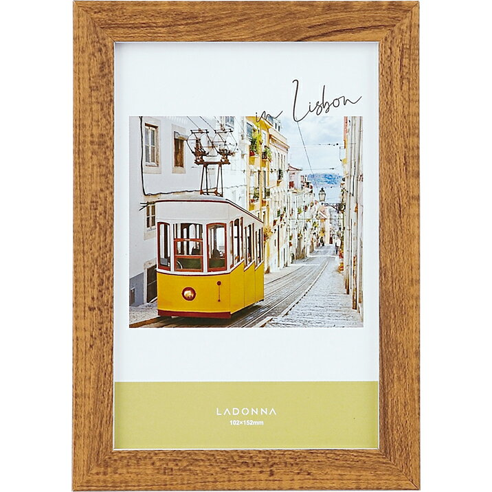 Rakuten - フォトフレーム おしゃれ (AVANTI) ポストカード判 木目調 ブラウン ホワイト バイカラー シンプル 写真立て