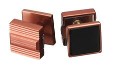 SAROME サロメ カフス 両面加工 スクエアタイプ ブラウン 四角